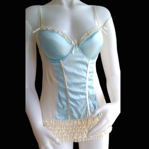 Vintage Corset Top with Sexy Ruffles